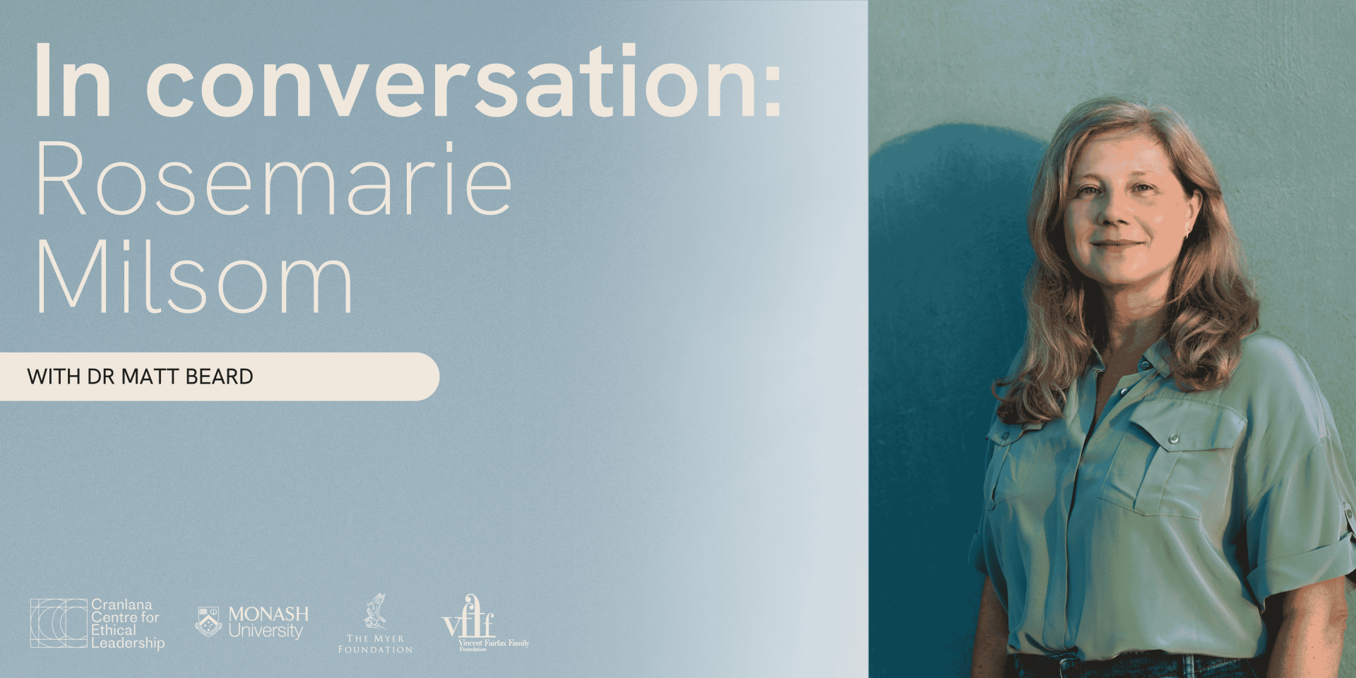 In Conversation event tile with Rosemarie Milsom and Dr Matt Beard.